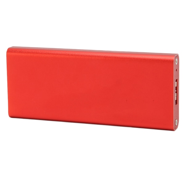 MSATA till USB 3.0 SSD-kapslingsadapter 6Gbps Slim Design Bra Värmeavledning Röd SSD-kapsling Konverterfodral för PC