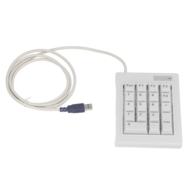 18-Tasters Mekanisk Numerisk Tastatur med Lineære Brytere, Sprutsikker USB Numerisk Tastatur med Sklisikre Puter for Bærbar PC og Stasjonær PC