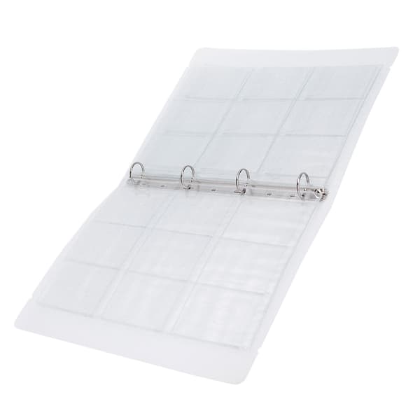 Transparent Binder Foto Organizer Badge Opbevaringsbog Perforeret Ring Samlemappe 6 Sider Shell 9 Hul Inderside