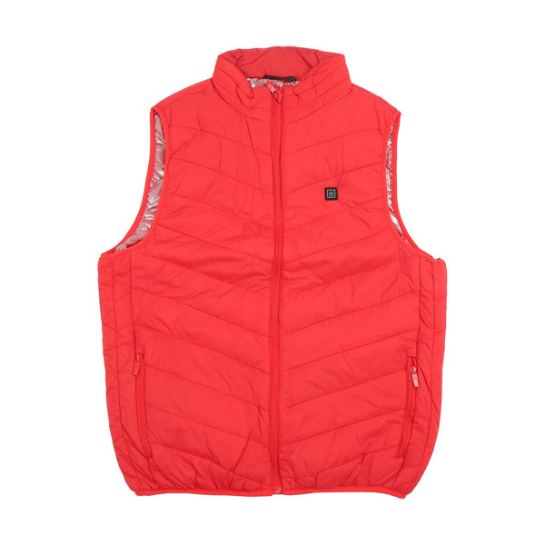 USB-opvarmet vest - 3 varmeindstillinger, 4 varmezoner, M01-stil, rød, 2XL