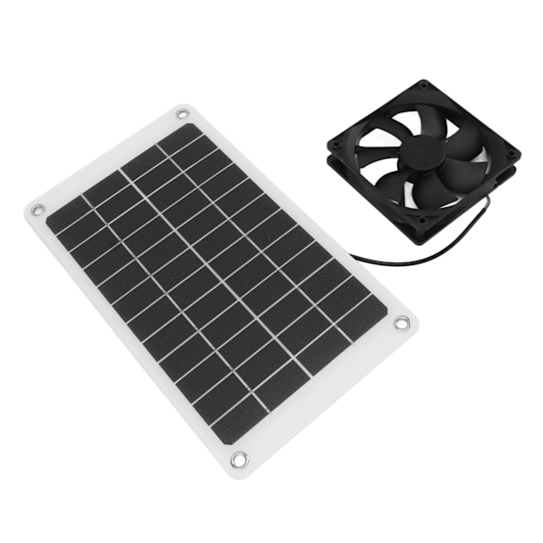 Vedenkestävä 10W 12V aurinkopaneeli tuuletin kana- ja eläintaloille