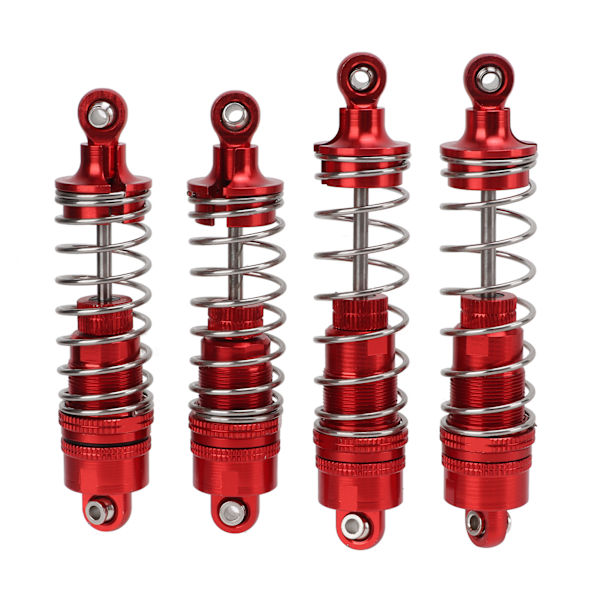 4ST Stötdämpardämpare i metall för WLtoys 104001 1/10 RC biluppgraderingstillbehör Röd