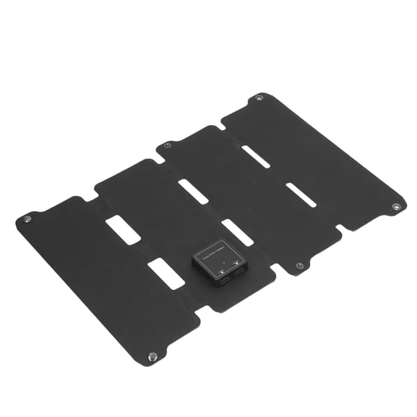 14W 5V ETFE Solpanel Foldbar Udendørs Opladningspanel Dobbelt USB Udgang IPX6 Vandafvisende Sort