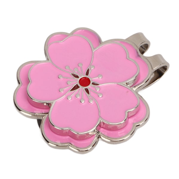 Magnetisk Golfboldmarkør Pink Peach Blossom Golf Hat Clip Metal Golf Tilbehør til Golfelskere
