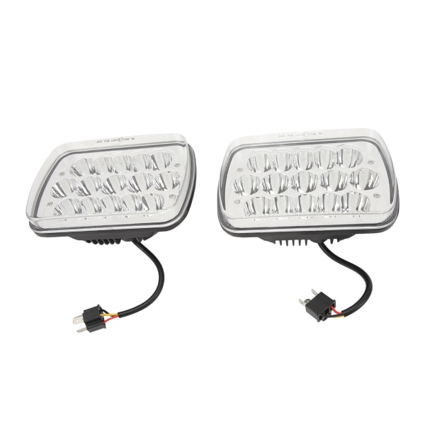7-tommers 45W LED-frontlykter for Wrangler Comanche Cherokee - Sett med 2, sølvbunn