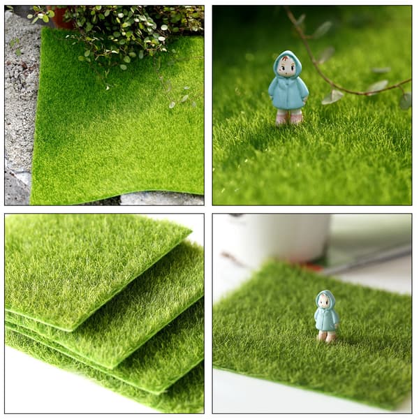 Konstgrässet för Miniatyrträdgård - 4 stycken