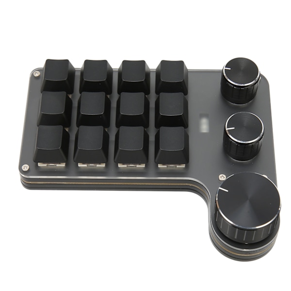 12-knappars 3-ratt Mekaniskt Tangentbord Röd Switch Vattentät Dammtät Volymkontroll Multifunktionellt Tangentbord för Spel Kontor USB Trådbundet
