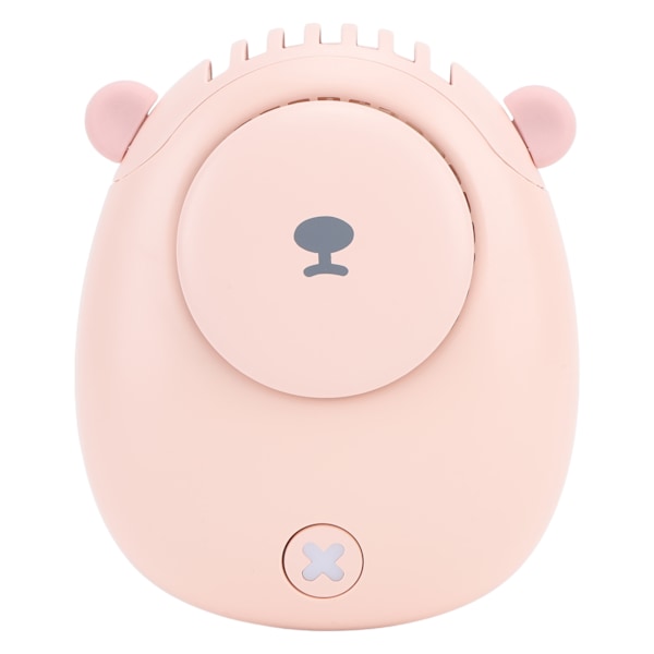 Mini bärbar bladlös hängande halsfläkt - Tyst 3 vindhastigheter - USB uppladdningsbar - Inomhus/Utomhus - Rosa