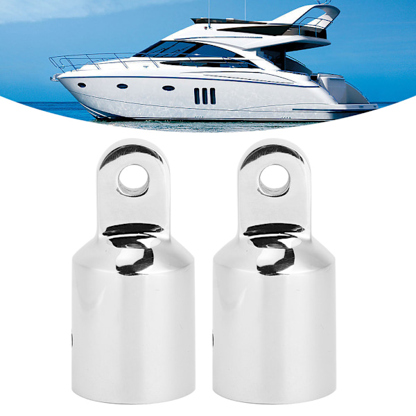 2 stk. Rustfrit Stål Top Eye End Slide Cap 22mm/0.9in Hardware Tilbehør til Marinebåd