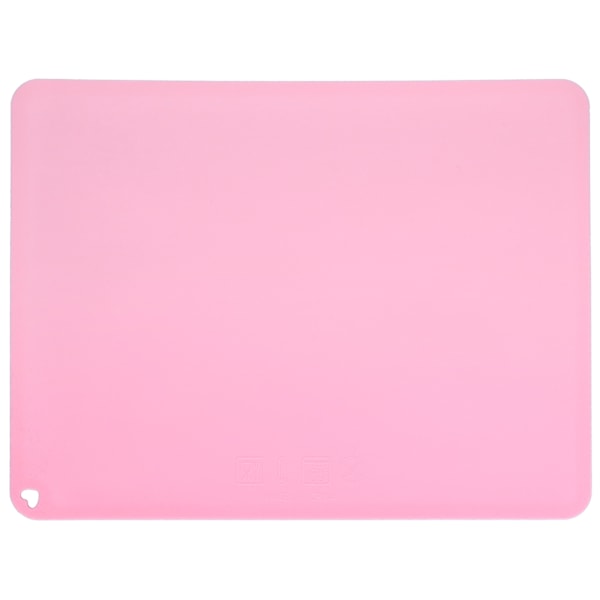 Silikoneplade Vandafvisende Skridsikker Bordmåtte Varmeisoleringspude til Grundskoleelever 41x31x1cm (Mørk Rosa)