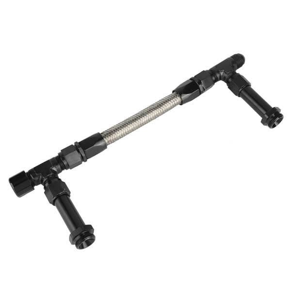 Rustfritt stål Dual Fuel Line for modifiserte biler - AN8 Joint, Universal Black