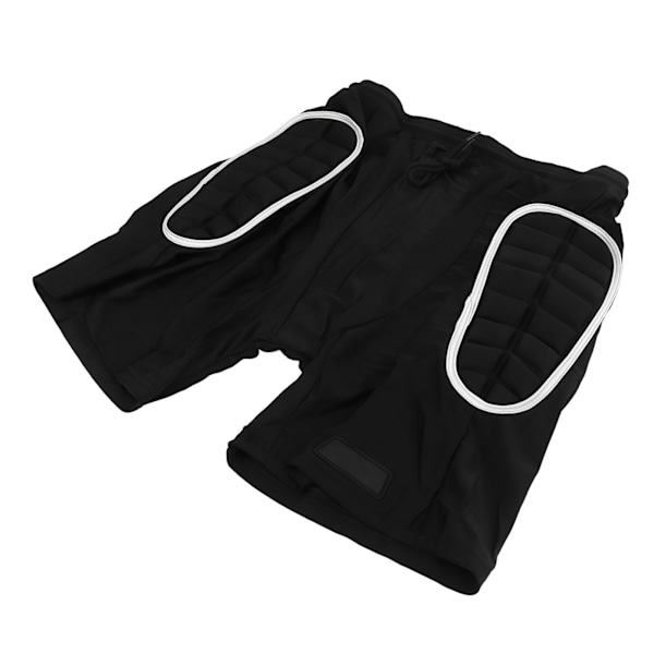 Silver Svart Skidskyddsshorts Stötresistent Andningsbar Skridskoåkning Snowboard Hip Short Pants S