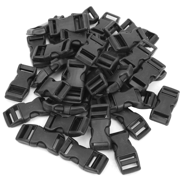 40 st/set Plast Sidofrigörande Konturerade Spännen för Paracord Armband/Väska/Husdjursbälte