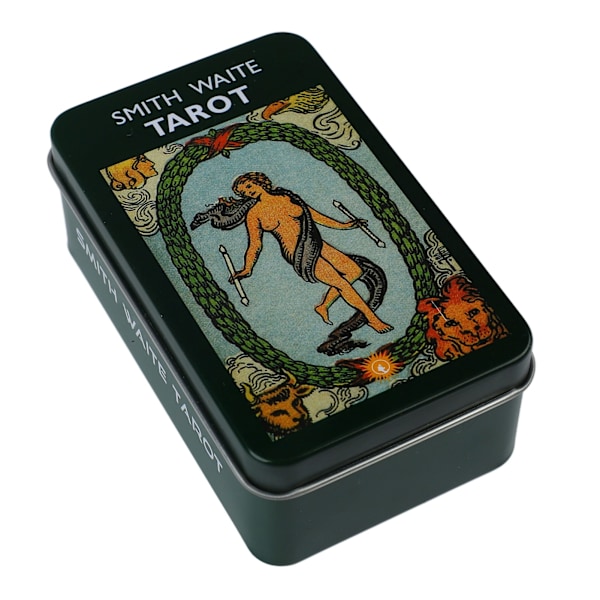 Tarotkort Set Leksak för Nybörjare Fritidsunderhållning Spel Förgyllningsprocess Högkvalitativ Järnask med Guidebok