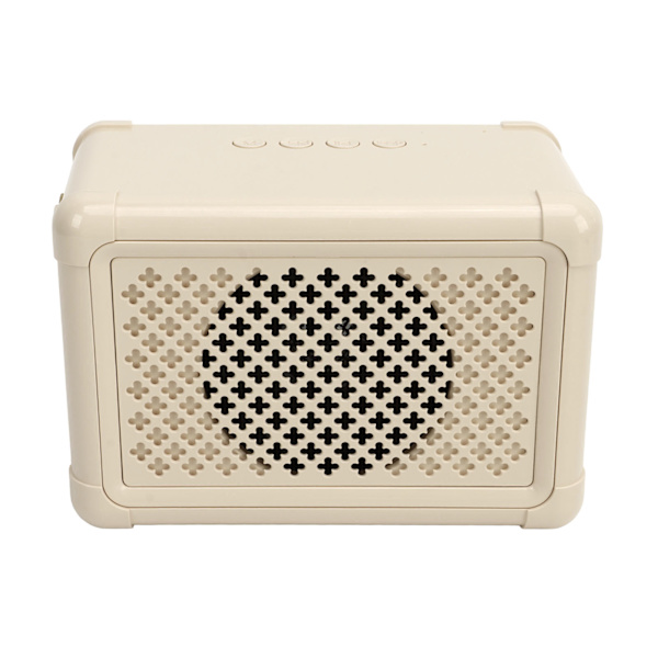 Söt Mini Bluetooth-högtalare med mikrofon - Bärbart karaoke-högtalarsystem för hemmafest utomhus (elfenbensvit)