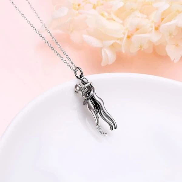 Parhalsband i S925 sterling silver med \"kram\"-design