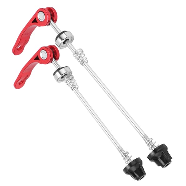 2pcs Bicycle Hub Quick Release Lever 145mm Front 185mm Rear Wear Resistance Quick Release Skewer for Bicycle Wheel Red