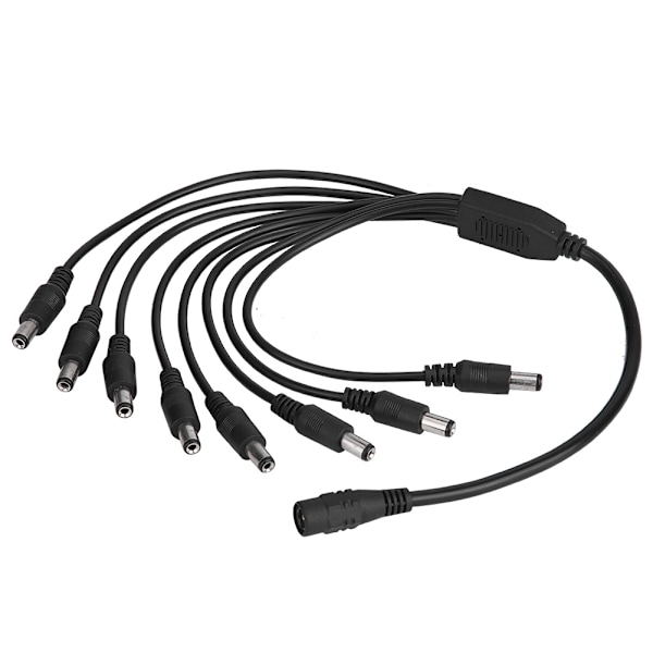 5,5x2,1 mm 1 Hon till 8 Hanar Strömfördelare Adapterkabel Förlängning för CCTV-kamera