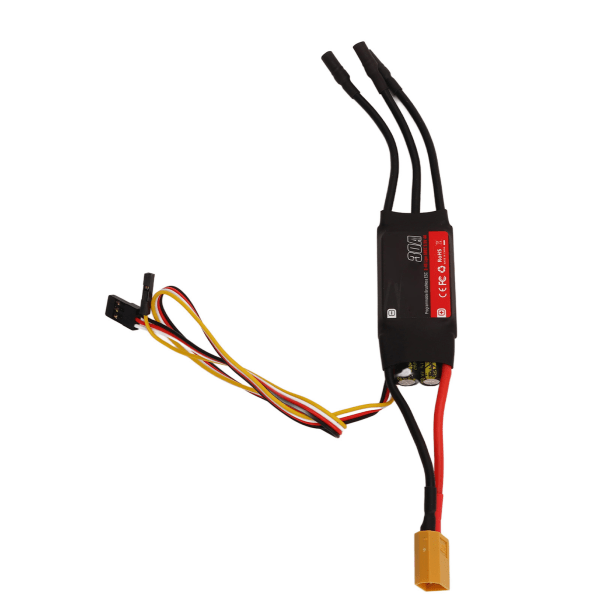 Programmerbar 30A RC-flyveplan ESC med 32-biters børsteløs motorkontrol og JR-stik