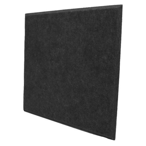 6 stk. Akustisk Absorptionspanel Fortykket Reducerer Efterklang Lydisolerende Polstring Absorber (Sort)