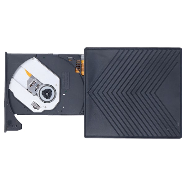 Ultrallinen ulkoinen CD- ja DVD-asema, 6-in-1, Plug and Play, Type C USB, Optinen asema, HUB, CD-poltin kannettaville tietokoneille, pöytätietokoneille