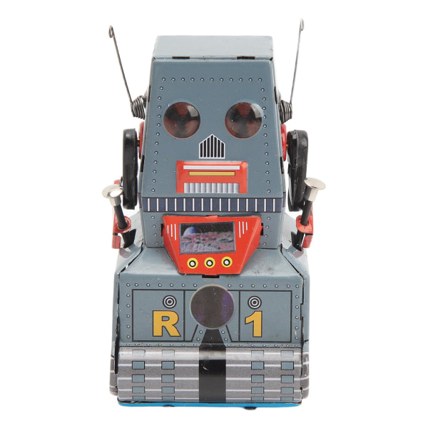 Retro Clockwork Wind Up Robot Toy - Klassisk tinn vintage rekvisitter for fotografering, samling, jul, bursdagsgave