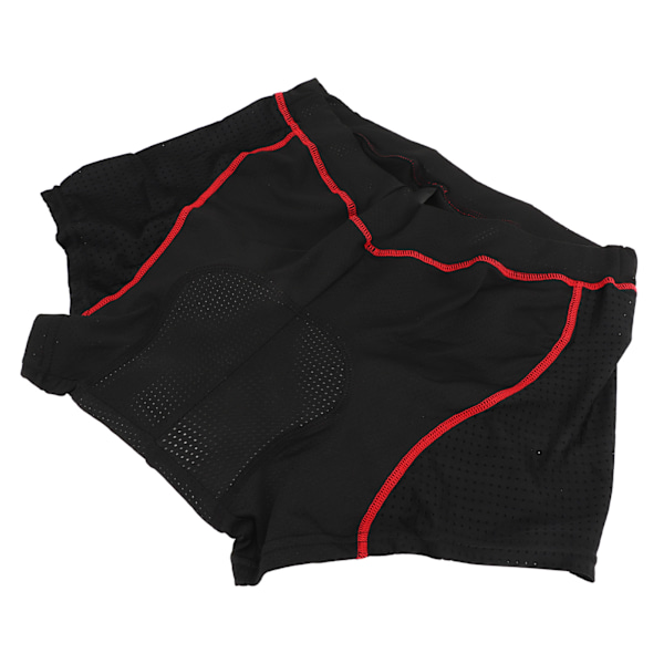 Andes Hurtigttørkende Svarte Røde Sykkelshorts - 5D Polstret Gel Mesh Stoff Sportsundertøy, 3XL