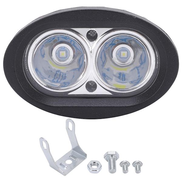 20W LED Dobbelt Hoved Ekstralygte Spotlight til Bil Lastbil ATV Båd Motorcykel - Sort