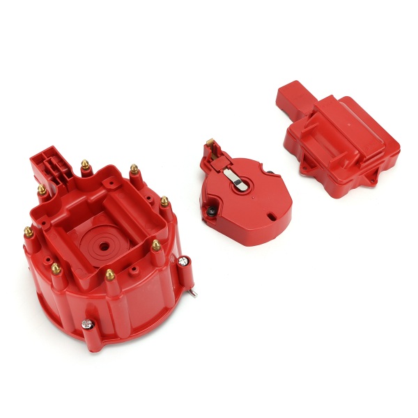 Rød fordelerhette for Chevy V8-motorer (265-502)