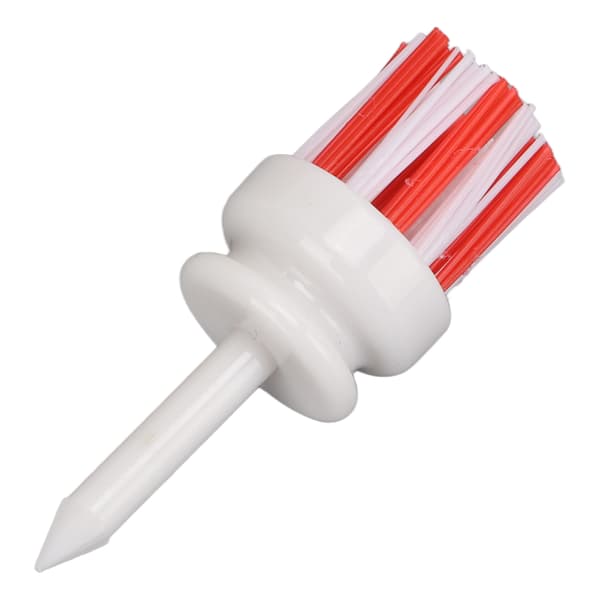 Golf Tees Plastic Long Ball Base Low Friction Brush Support Tee for Long Hit Training (54mm White and Red)