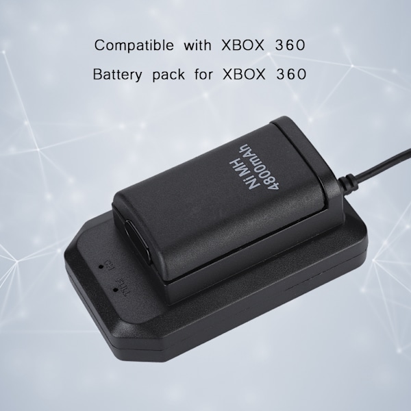 XBOX 360 4800mAh uppladdningsbart batteripaket - Ersättningsströmlösning