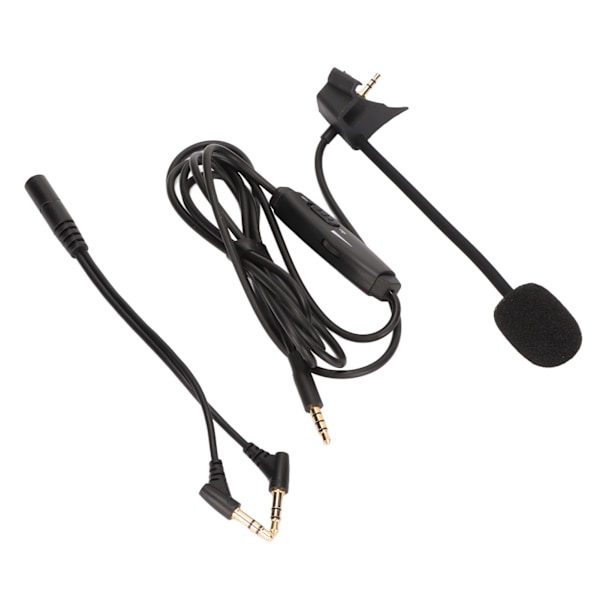 Boom Mikrofonkabel Brusreducering Mikrofon Hörlurskabel med Volym Mute Kontroll för QC35 II Möte Gaming
