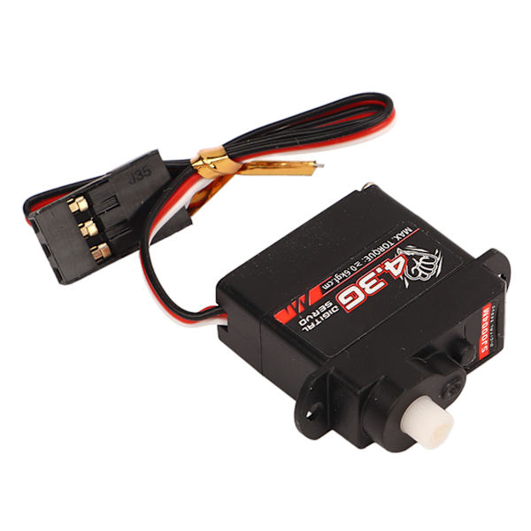 Tarkka RC-auton servomoottori - 4,3G muovivaihde, DC 4,8-6V, musta, mallileluille