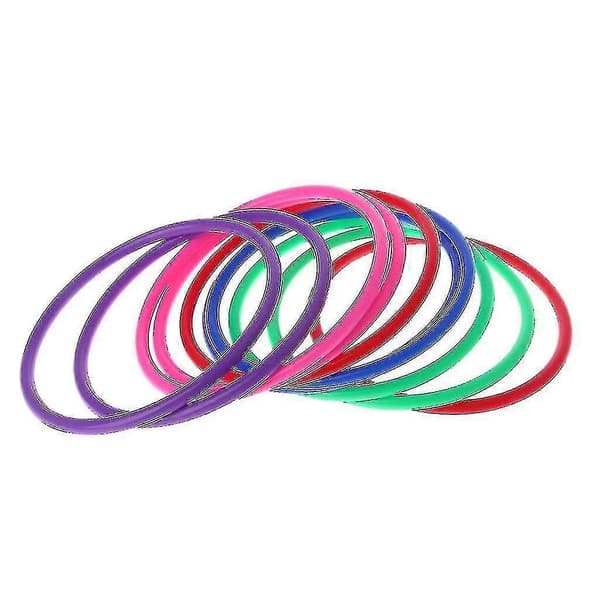 10 stk. plastik kasteringe Mål Kast Karneval Baghave Park Spil Børn Intelli 15 cm inner diameter