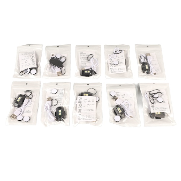 Trådlös motorcykel LED Strobe Light - 10st, 7 färger, hög ljusstyrka