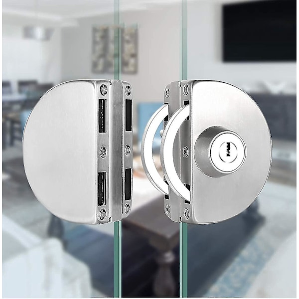 Stainless Steel Double Glass Door Lock for Center Sliding Doors