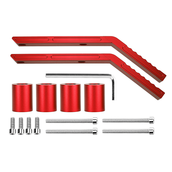 Bagagerumsgreb i aluminium til Jeep Wrangler JK 2007‑2018 Rød