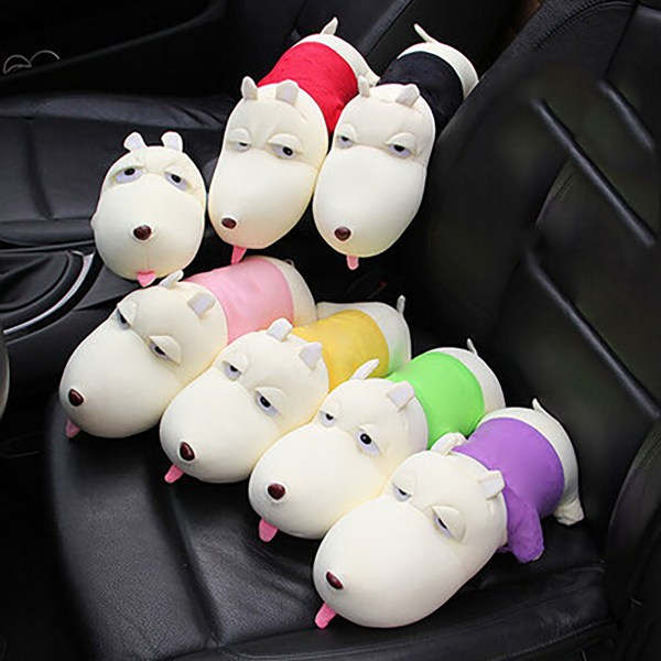Pink Doll Dog Car Ornament - Bambukolpåsar för luktborttagning och absorption av formaldehyd - Bil- och hemtillbehör (28cm/11.02in)