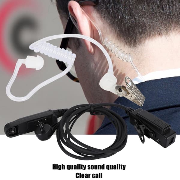 Ear Mate luftledningsheadset med PTT-knap til Baofeng UV-9R 0.1