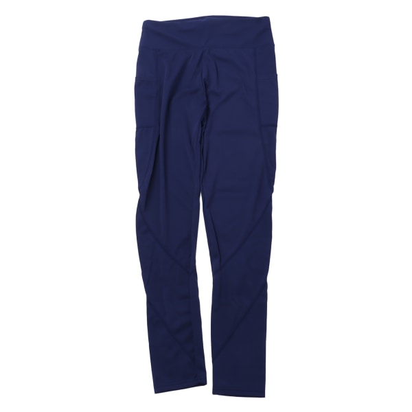 Marineblå højtaljede rumpe-løftende Leggings til kvinder - størrelse L, perfekt til træning og løb