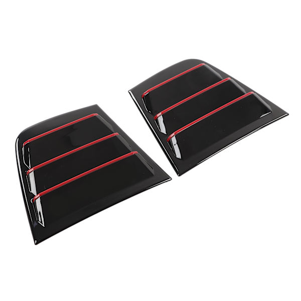 Svart rød glanset sidevindu vindusbeskyttelse for Dodge Charger 2011-2021 (2 stk)