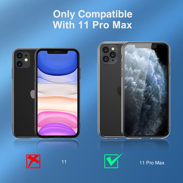 Klar TPU-etui for iPhone 11 Pro Max 6,5 tommer - Ultratynn & Anti-Guling