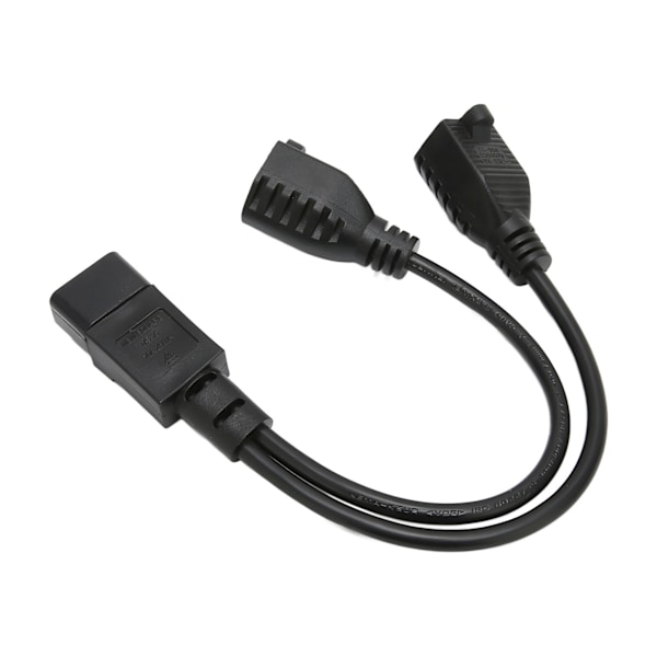 Y-Splitter Strømstikledning IEC 320 C14 Han til Dobbelt 5 15R Hun Splitter Adapterkabel 30 cm 10A 125‑250V