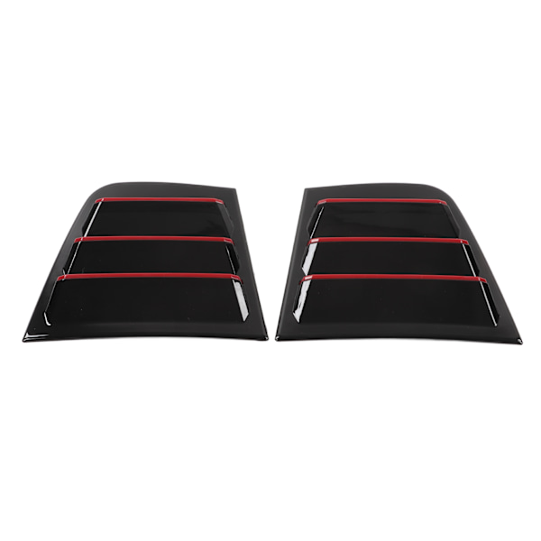 Svart rød glanset sidevindu vindusbeskyttelse for Dodge Charger 2011-2021 (2 stk)