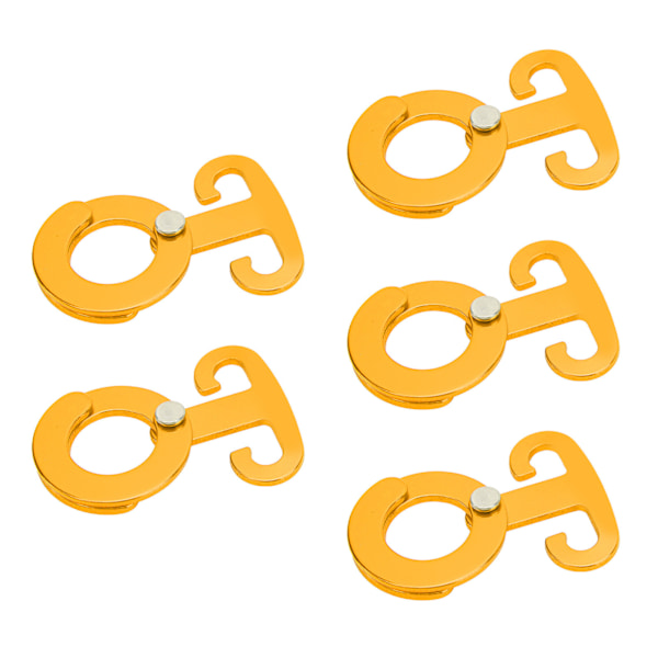 Aluminiumlegering Ultralätt självlåsande T-ringkrokar - 5st guldtält campingtillbehör