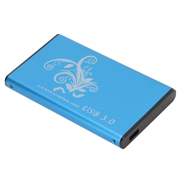 Harddisk-kabinett 4TB 2,5 tommer 5 Gbps overføring USB3.0 Aluminiumlegering Plug and Play HDD-kabinett for bærbar PC Stasjonær PC Blå