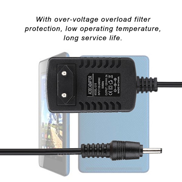 12V 1.5A Tablettladeradapter for Acer Iconia Tab A500 A501 A200 A100 A101 (EU-plugg 100-240V)