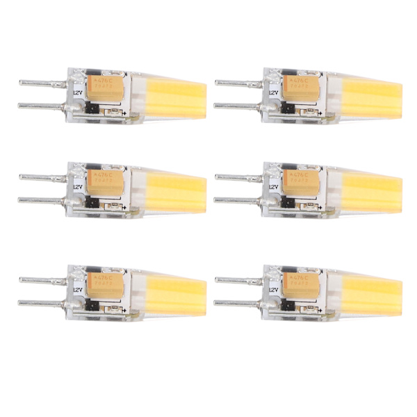 6 kpl GY6.35-polttimoa 5 W AC DC12V COB-lamppu energiansäästöinen silikoninen kattolamppu olohuoneeseen