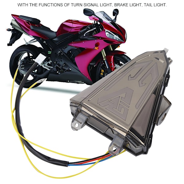 Motorcykel LED bakljus bromssignallampa passar till YAMAHA R15 14-16