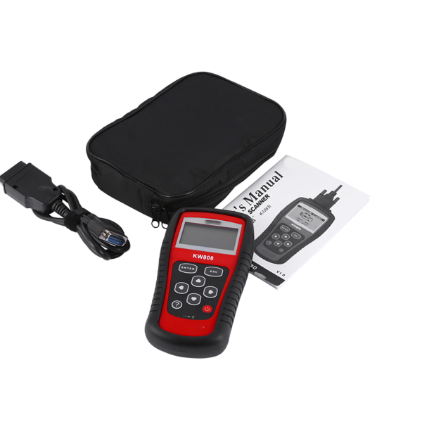 Bildiagnostisk kodelæser og motorgenstarts værktøj - KW808 OBD2-scanner